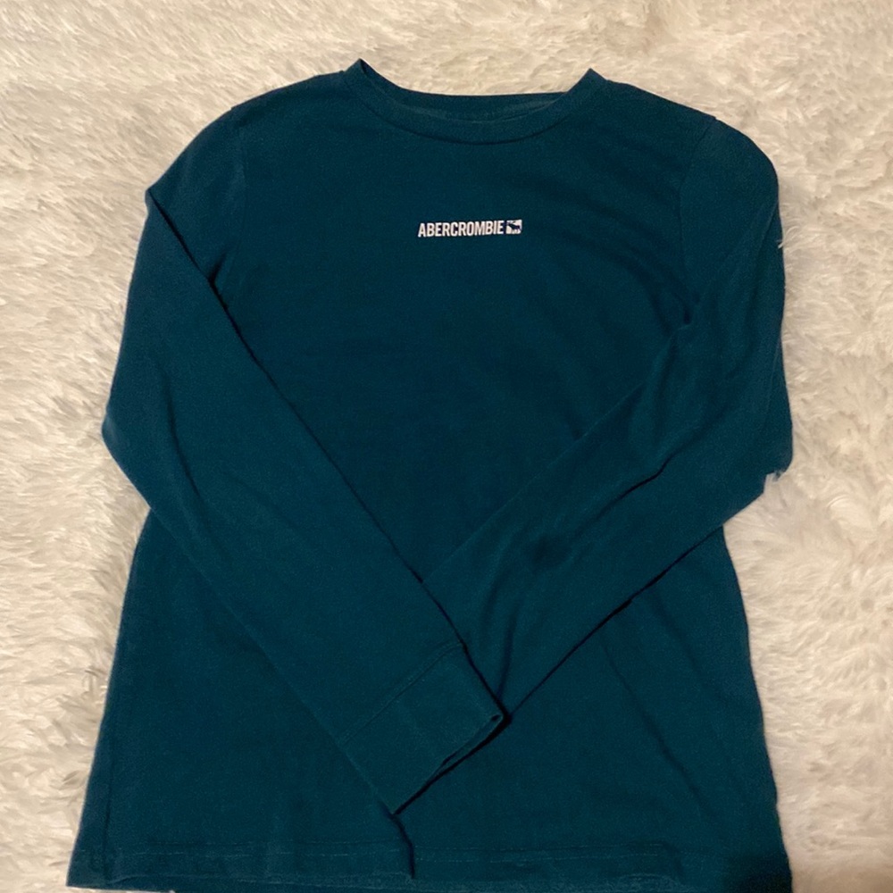 Greenish-blue Abercrombie long sleeve shirt. Smoke free home.